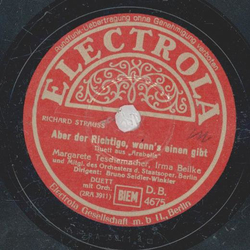 Margarete Teschemacher - Aber der Richtige, wenns einen...