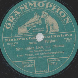 Franz V�lker - Fahr` wohl / Mein s��es Lieb, ich tr�umte