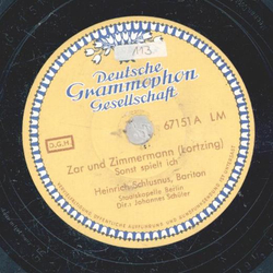 Heinrich Schlusnus - Zar und Zimmermann / Undine