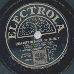Virtuoso Streich Quartett - Quatett in B-Dur, Op.18, Nr.6...
