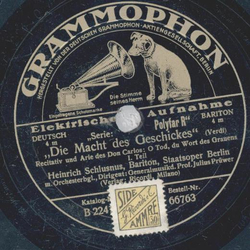 Heinrich Schlusnus - Die Macht des Geschickes