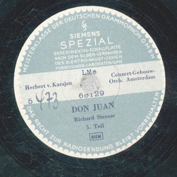 Herbert v. Karajan - Don Juan 5. Teil / unbespielt 
