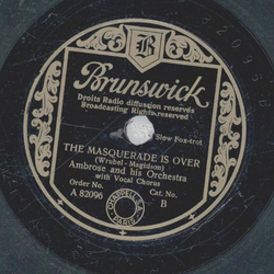 Ambrose - Little Sir Echo / The Masquarade Is Over 