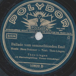 Theo Lingen - Der Schallplattenverkäufer / Ballade vom semmelblonden Emil
