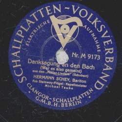 Hermann Schey - Danksagung an den Bach / Ungeduld
