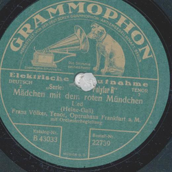 Franz Völker - Mädchen mit dem roten Mund / Zwei dunkle...