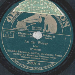 Heinrich Schlusnus - An der Weser / Am Meer