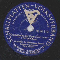 Orchester des Staatsoper , Berlin - Ouvertüre zu der Oper  Don Juan  1. Teil / 2. Teil