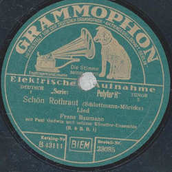 Franz Baumann - Dort unterm Baum / Schn Rothraut
