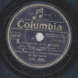 Hans Rehmstedt - Ich bin heute ja so verliebt / Komm zurück!