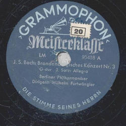 Berliner Philharmoniker: Wilhelm Furtwngler - J.S.Bach: Brandenburgisches Konzert Nr. 3