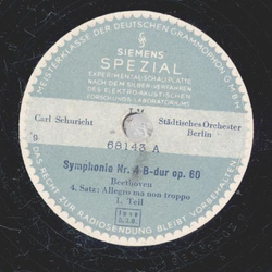 Carl Schuricht - Symphonie Nr. 4 B-dur op. 60 (3 Records, Seiten 5-10)