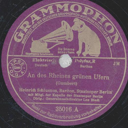 Heinrich Schlusnus - An des Rheines grnen Ufern / Eugen...