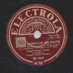 Josef Traxel - Steuermannslied / Ansprache des Walter