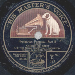 Arthur de Greef - Hungarian Fantasia Teil I und II 