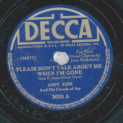Andy Kirk - Please Dont Talk About Me When I ` m Gone / Why Go On Pretending
