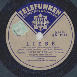 Greta Keller - Liebe / Lied vom schwachen Stündchen