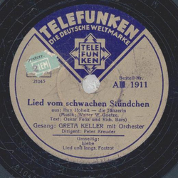 Greta Keller - Liebe / Lied vom schwachen Stndchen
