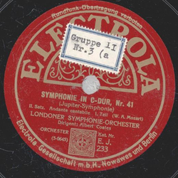 Londoner Philharmonisches Orchester: Albert Coates - Symphonie in C-Dur, Nr. 41