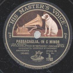 Philadelphia-Symphony Orchestra - Passacaglia, In C Minor (Seite 1 und 2)