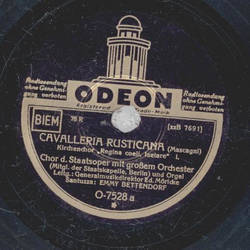 Emmy Bettendorf - Cavalleria Rusticana