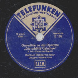 Berliner Philharmoniker - Ouvertre zu der Operette: Die schne Galathee