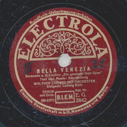 Walter Ludwig - Marie-Luise / Bella Venezia