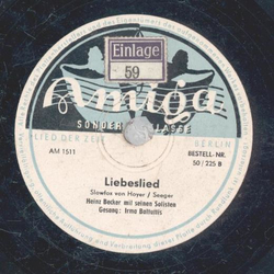 Hanns Petersen / Irma Baltuttis - Adio Donna Grazia / Liebeslied