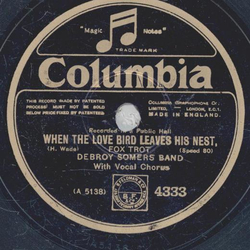 Debroy Somers Band - When The Love Bird Leaves His Nest / Blue Skies