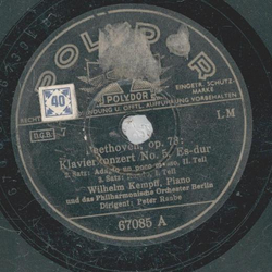 Wilhelm Kempff - Beethoven, op. 73: Klavierkonzert No. 5...