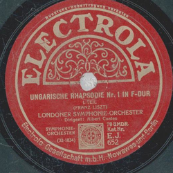 Londoner Symphonie-Orchester: Albert Coates - Ungarische...