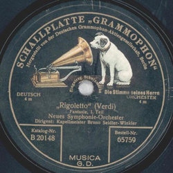 Neues Symphonie-Orchester - Rigoletto, Fantasie Teil I...