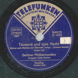 Berliner Philharmoniker: Erich Kleiber - Tausend und eine Nacht Teil I und II