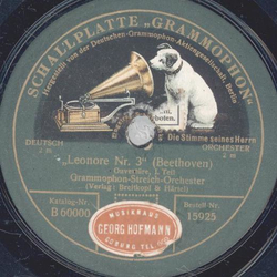 Grammophon Streich  Orchester - Leonore Nr. 3 Ouvertre  2 Platten