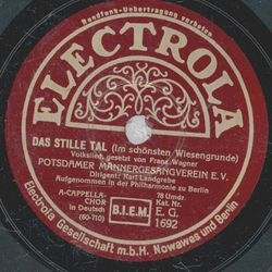 Potsdamer Männergesangverein - Das stille Tal / Untreue