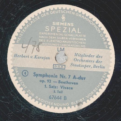Herbert v. Karajan - Beethoven: Symphonie Nr. 7 A-Dur op. 92  ( 3 Platten )