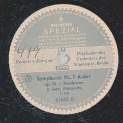 Herbert v. Karajan - Beethoven: Symphonie Nr. 7 A-Dur op. 92  ( 3 Platten )