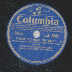 Vienna Philharmonic Orchestra: Herbert von Karajan - Symphony in C-Major (Seite 2 und 11)