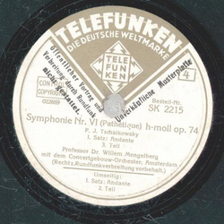 Dr. Willem Mengelberg - Symphonie Nr. VI (Pathtique) h-moll op. 74 (Seite 3 und 4)