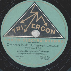 Groes Symphonie-Orchester - Orpheus in der Unterwelt 1. Teil / 2. Teil