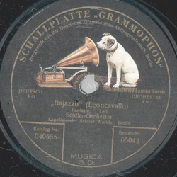 Seidler-Orchester - Bajazzo, Fantasie Teil I und II