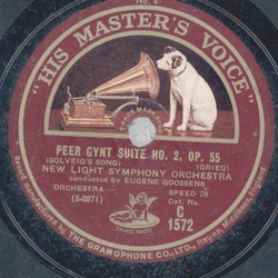 New Light Symphony Orchestra - Peer Gyntt Suite No.2, OP.55 ( 2 Platten )