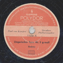 Paul van Kempen - Ungarischer Tanz Nr. 5 g-moll /...