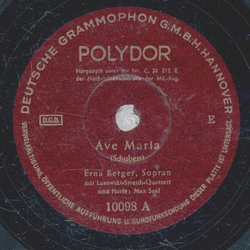 Erna Berger - Ave Maria / Stndchen