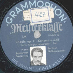 Alexander Brailowsky - Chopin op. 11, Konzert e-moll 