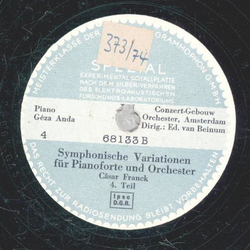 Gza Anda - Csar Frank: Symphonische Variationen fr Pianoforte und Orchester Teil 1-4 ( 2 Platten )