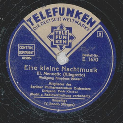 Mitglieder des Berliner Philharmonischen Orchesters: Erich Kleiber - Eine kleine Nachtmusik (Seite 3 und 4)