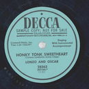 Lonzo and Oscar - Honky Tonk Sweetheart / Goodbye Little...