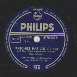 Jean Wetzel - Grisbi Blues / Touchez Pas Au Grisbi