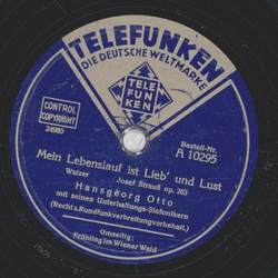 Hansgeorg Otto - Mein Lebenslauf ist Lieb und Lust / Frhling im Wiener Wald